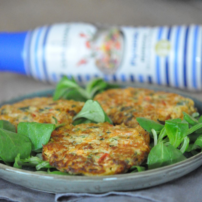 Grönsaksbiffar med morot och halloumi