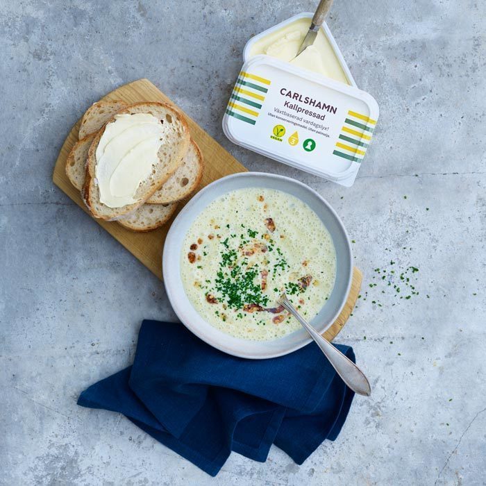 Enkel potatis- och purjolökssoppa med sting